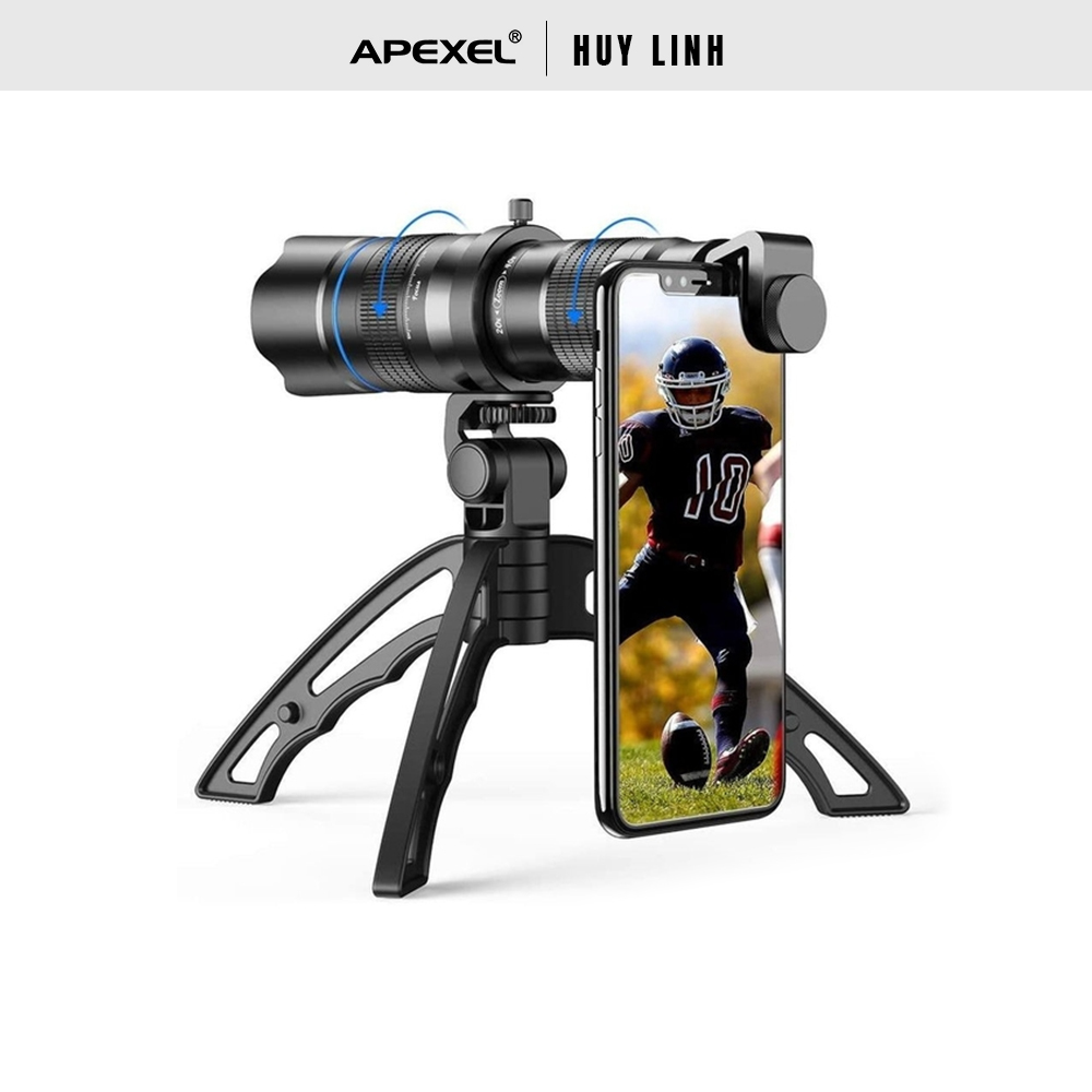  Lens ống kính tele zoom Apexel 20-40X HD kiêm ống nhòm 1 mắt cho điện thoại smatrphone 