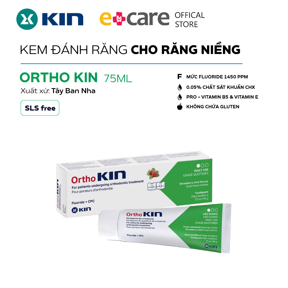 Kem đánh răng cho răng niềng Ortho Kin 75ml
