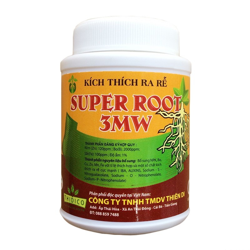 Phân bón lá kích rễ nhanh cho cây trồng Super Root 3MW lọ 100gr