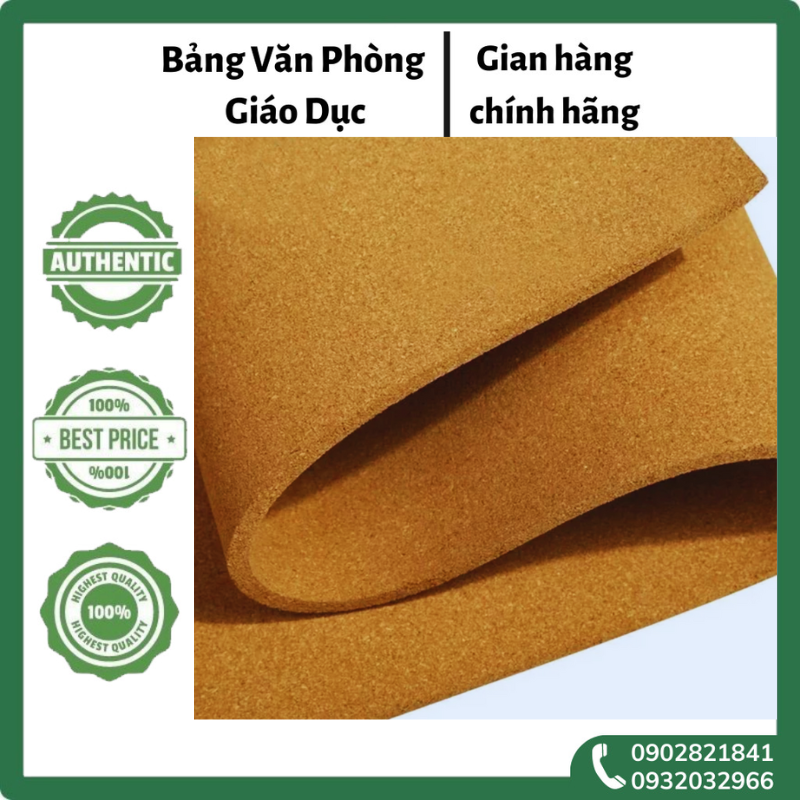 Tấm vật liệu bần dày 8mm dùng làm mặt ghim, nút chặn, tấm chặn, decor phòng