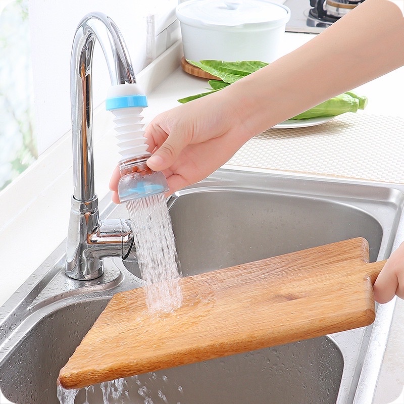 Vòi tăng áp suất ,đầu vòi nối rửa bát tăng áp xoay 360 độ cho bồn rửa chén có than hoạt tính