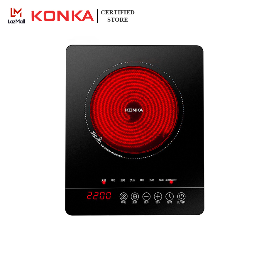 Bếp Hồng Ngoại Konka KES-22P3 đun nhanh sôi mặt kính chống trượt rất tiện cho việc xào nấu, công suất 2200W nhiều chế độ an tòan cho trẻ giúp việc nấu ăn trở nên dễ dàng hơn bao giờ hết