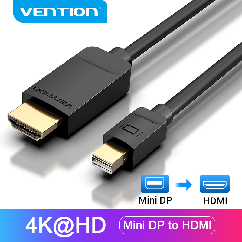 Vention Thunderbolt Mini DP to HDMI Cable Mini Displayport to HDMI Cable Computer TV Adapter for PC Macbook HDTV Projector 1080P
