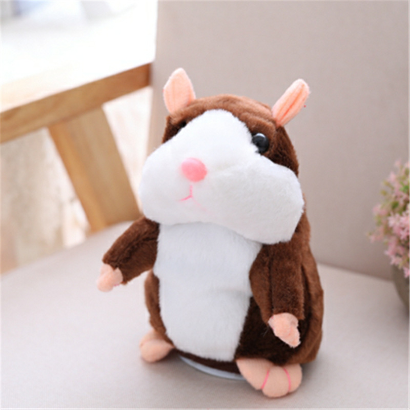 Hamster điện có thể bắt chước nói chuyện và đi bộ rung gật đầu chuột Búp bê đồ chơi sang trọng