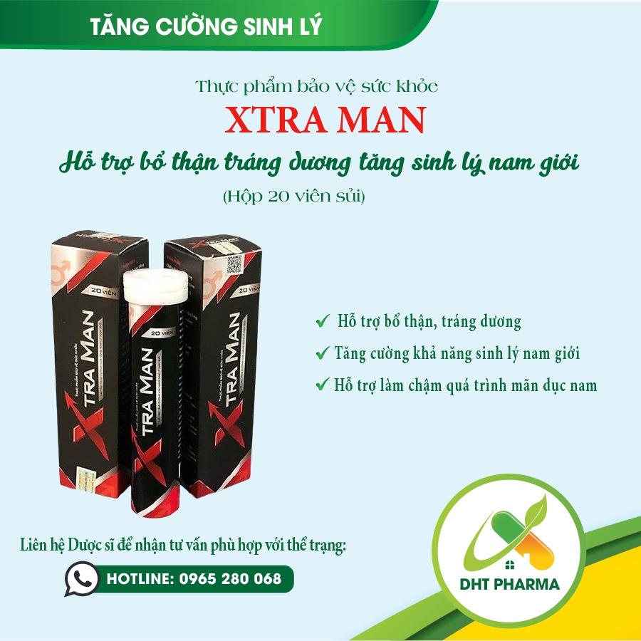 Viên sủi bổ thận tráng dương tăng sinh lý nam giới Xtraman