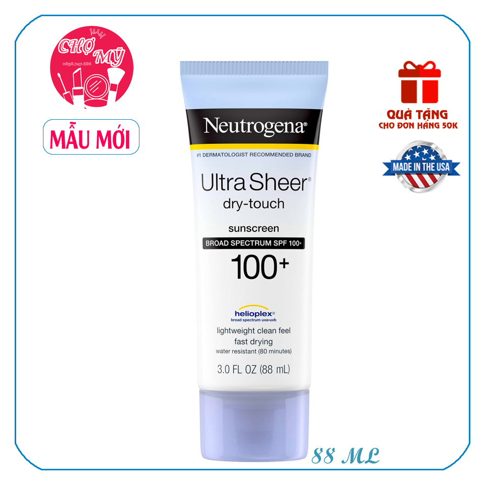 Kem chống nắng Neutrogena ultra sheer dry touch with spf 100+
