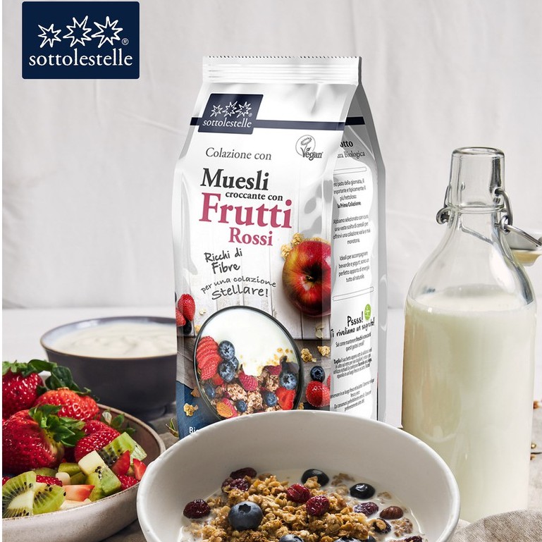 Ngũ Cốc Giòn Muesli Berry hữu cơ Sottolestelle Organic Muesli Berries