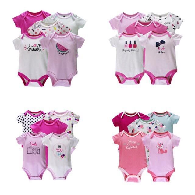 [HCM]Combo 5 bộ body Suit cho bé gái
