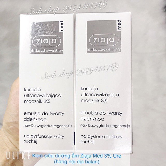 Kem Ziaja Med 3% siêu dưỡng ẩm cho da với Ure (bill ảnh tiếp)