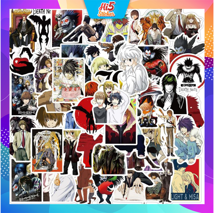 Sticker Anime Quyển Sổ Sinh Tử DeathNote decal hình dán chống nước trang trí xe, laptop, nón bảo hiểm, vali #226