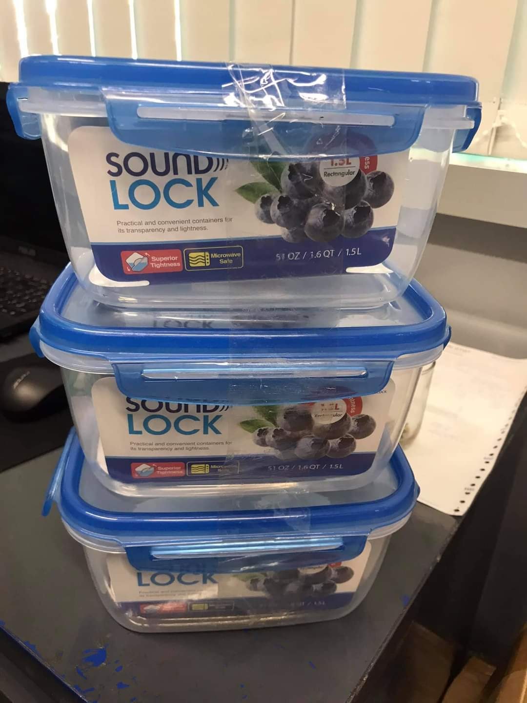 Combo 5 hộp nhựa lock & lock sound lock 1.5l