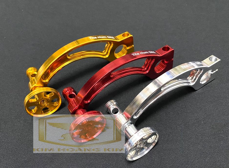 Càng thắng Cong CNC Xi Titan GR5 Gắn Mọi loại xe máy,Vario,Airblade,Wave dream...pát thắng CNC