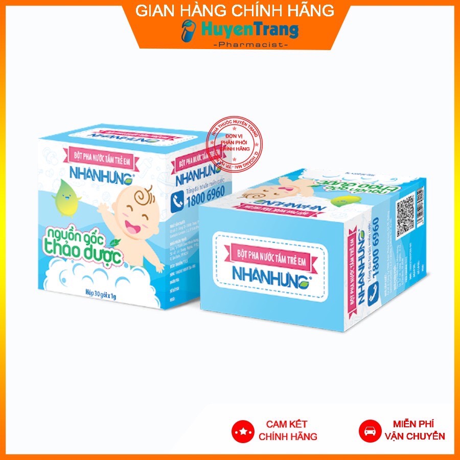 ((Tặng Quà Xinh) Bột Tắm Nhân Hưng - Phòng ngừa các vấn đề về da ở trẻ sơ sinh và trẻ nhỏ