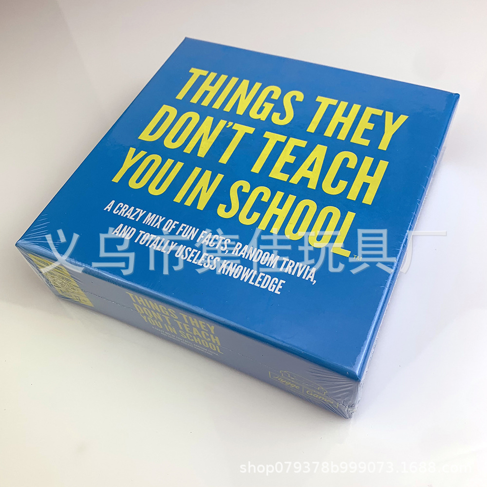 XIR Bán Nóng Tiếng Anh trivia game Trò Chơi Trên Bàn things they don't teach you in schoolRR20