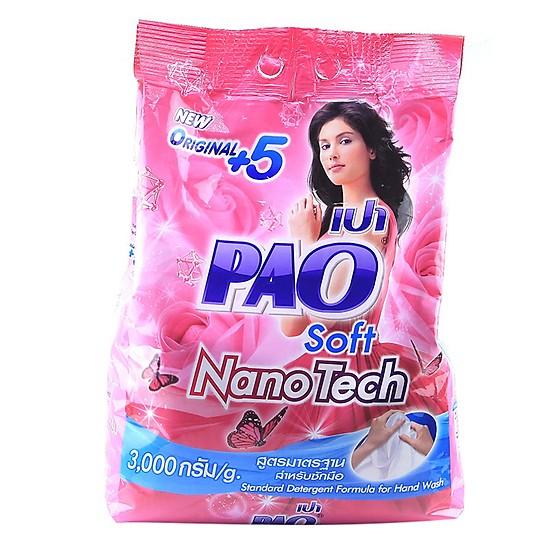 [FREESHIP] Bột Giặt Pao 2700g Thái Lan (Màu Hồng)