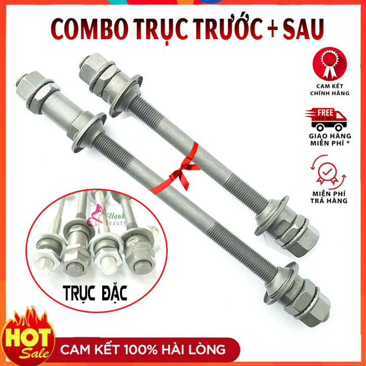 Trục trước và sau bánh xe đạp, trục côn moay ơ