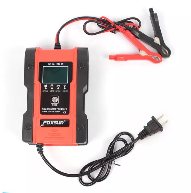 Sạc bình acquy 12V 24V - Pin lithium 12.6V - Pin LiFePO4 Lithium sắt phốt phát Bộ sạc ô tô và xe máy có khử sunfat thông minh