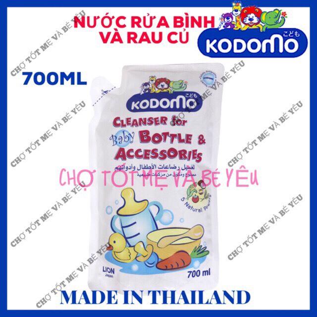   HCM NƯỚC RỬA BÌNH SỮA KODOMO  700ML DẠNG TÚI 
