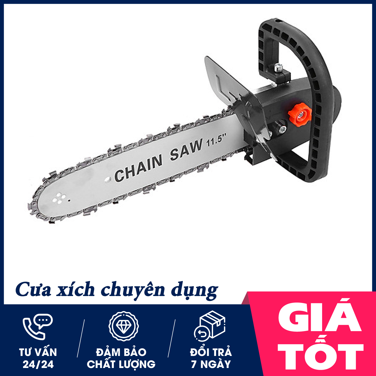 Máy cưa, Chain saw, Lưỡi cưa xích gắn máy mài chuyên dụng 11.5 inch (Màu ngẫu nhiên)