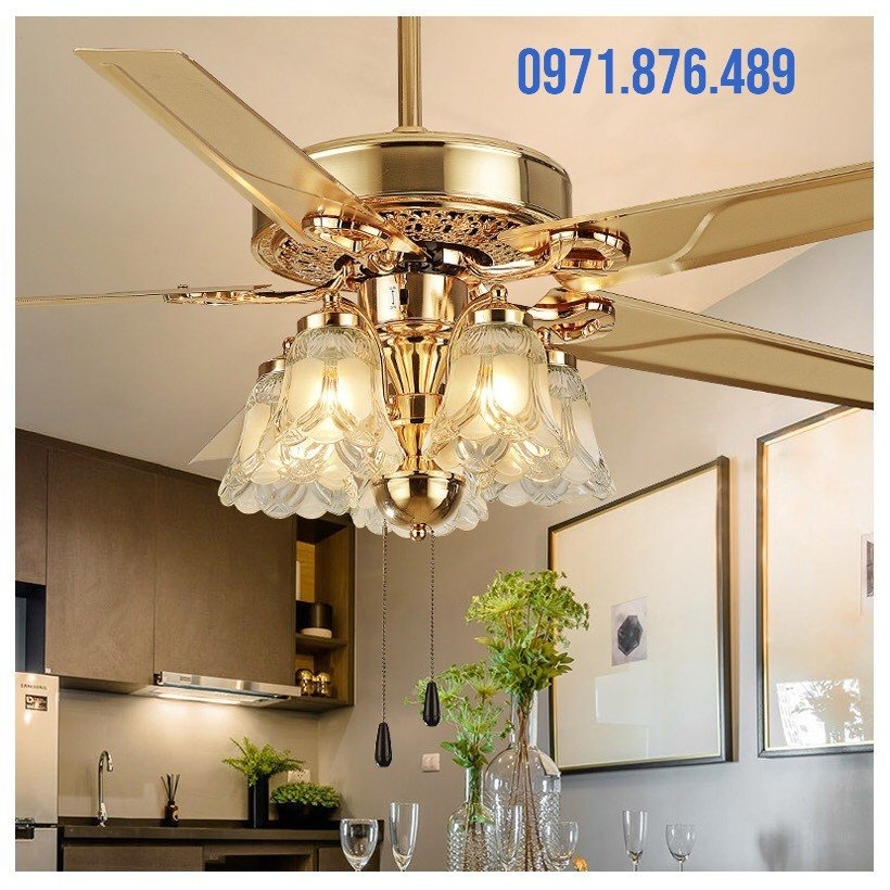 Quạt Trần Đèn Trùm Hàn Quốc Mã581P Chạy Mát Và Siêu Đẹp, Quạt Trần Lõi Đồng, [Có Tặng Kèm Móc Cao su Treo Quạt],Trang Trí Phòng Khách, Nhà Hàng, Khách Sạn [Bảo Hành 5 Năm]