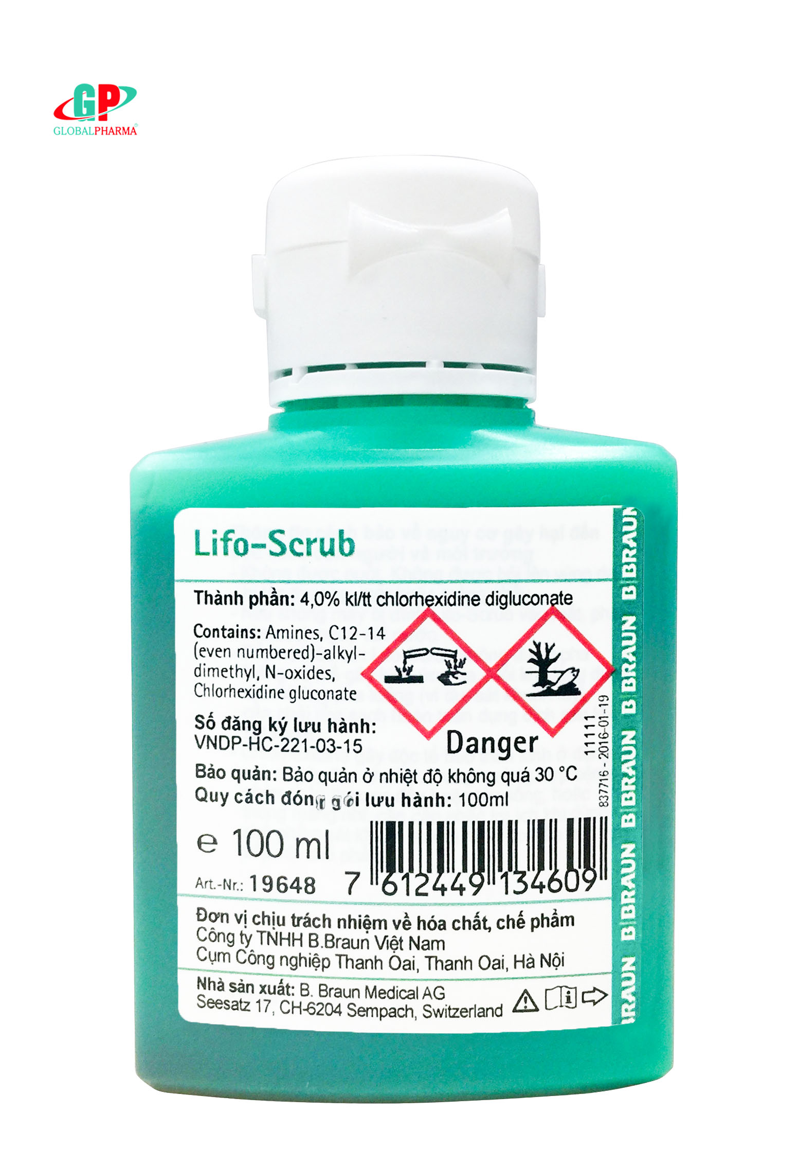 Sát khuẩn thường quy và phẫu thuật Lifo-Scrub® 100ml