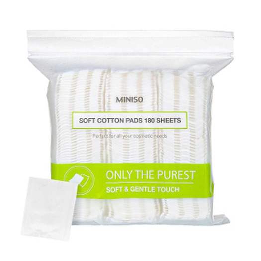 Bông tẩy trang gói miniso 180 miếng