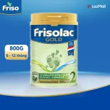 Sữa Bột Frisolac Gold 2 lon thiếc 800G cho trẻ từ 6-12 tháng tuổi