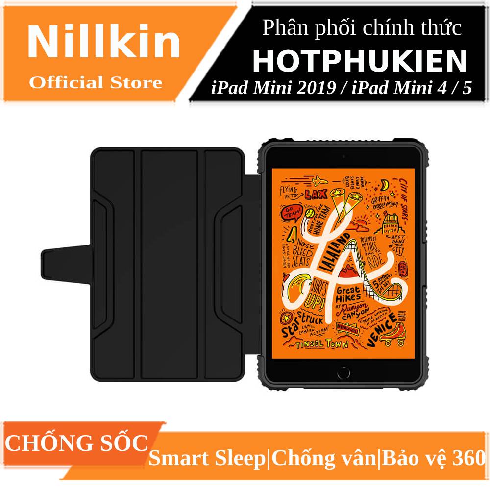 Bao da siêu chống sốc cho iPad Mini 2019 / iPad Mini 4 / Mini 5 hiệu Nillkin Bumber cơ chế smartsleep cover - Phân phối bởi Hotphukien