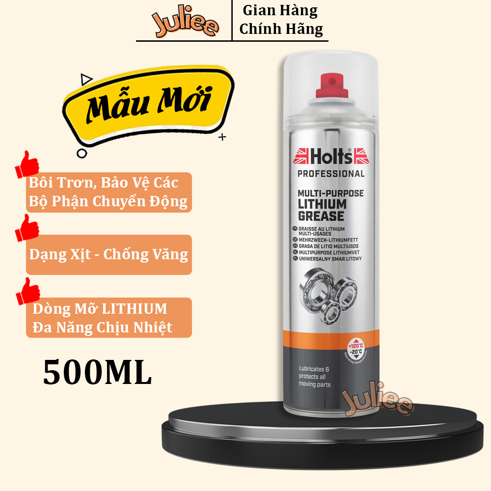 Mỡ bò nước bôi trơn dạng xịt chịu nhiệt holts cao cấp chai 500ml - mỡ bò bôi trơn chịu nhiệt cao cấp dạng xịt nhập khẩu chính hãng anh quốc