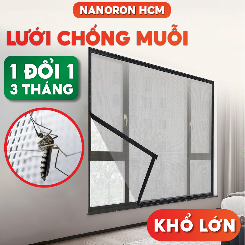 Lưới chống muỗi cửa sổ sợi thuỷ tinh, màn lưới chặn côn trùng cho nhà ở, vườn rau, ngăn bụi bẩn, ngăn ruồi, bọ, kiến ba khoang bay vào nhà NANORON