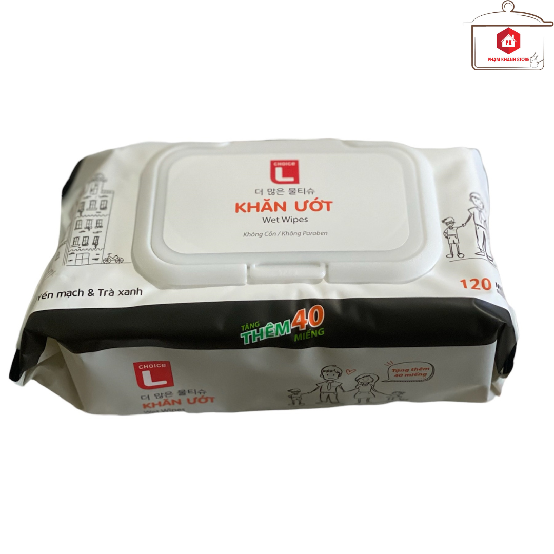 KHĂN ƯỚT GIA ĐÌNH 120 MIẾNG CHOICE L LOTTE