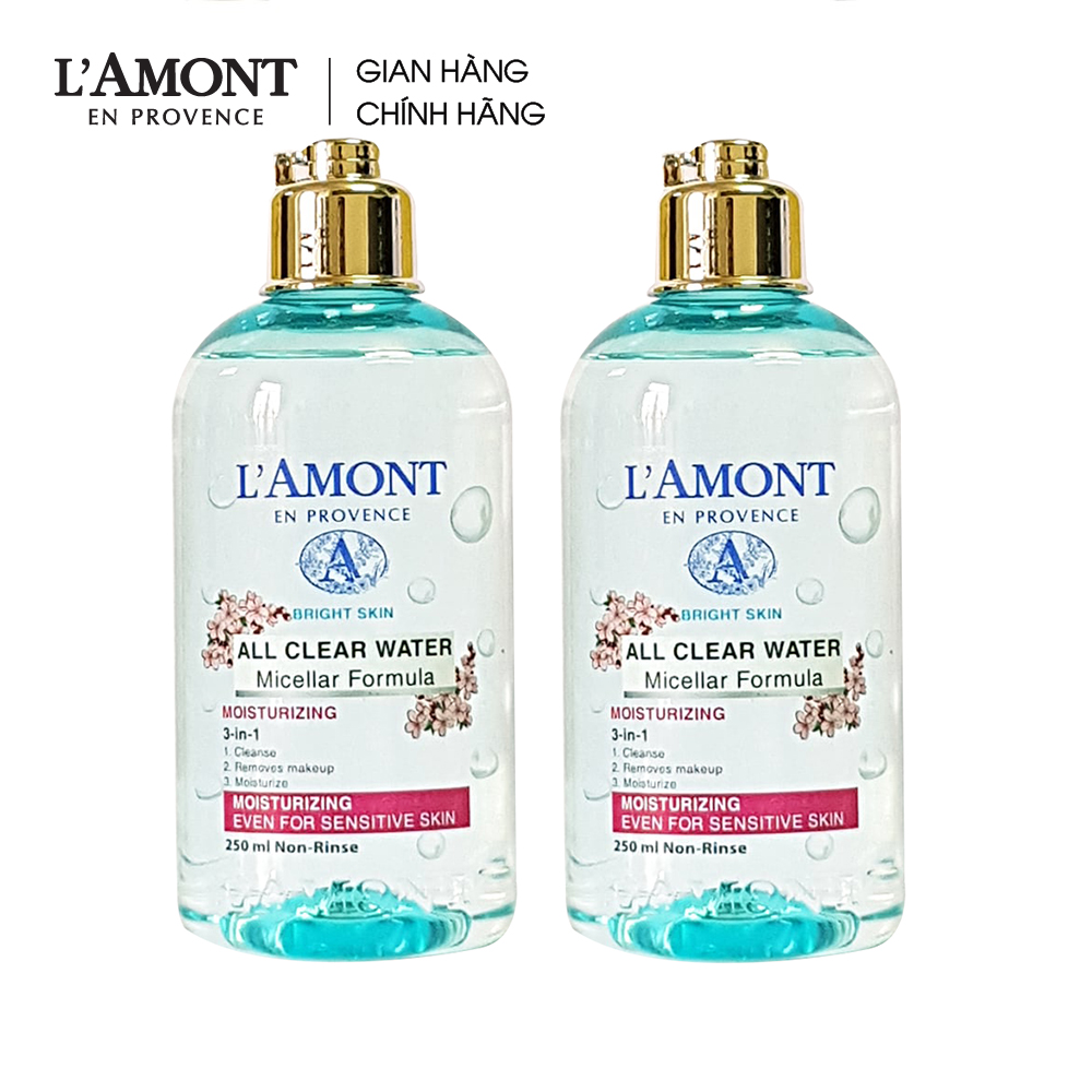 Combo 2 Nước tẩy trang All Clean Water Micellar Fomula Moisturizing 250ml - L'amont En Provence