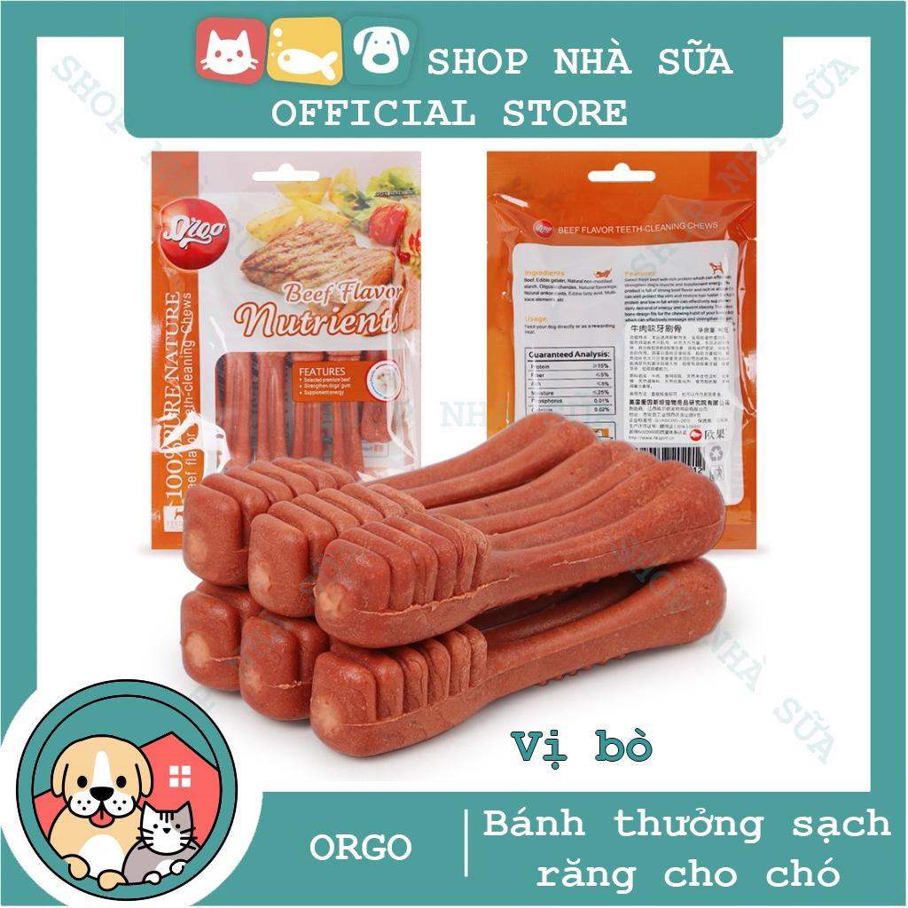 Đồ Ăn Vặt Xương Gặm Sạch Răng Cho Chó Orgo Xương Gặm Cho Chó Đồ ăn cho chó xương gặm cho chó