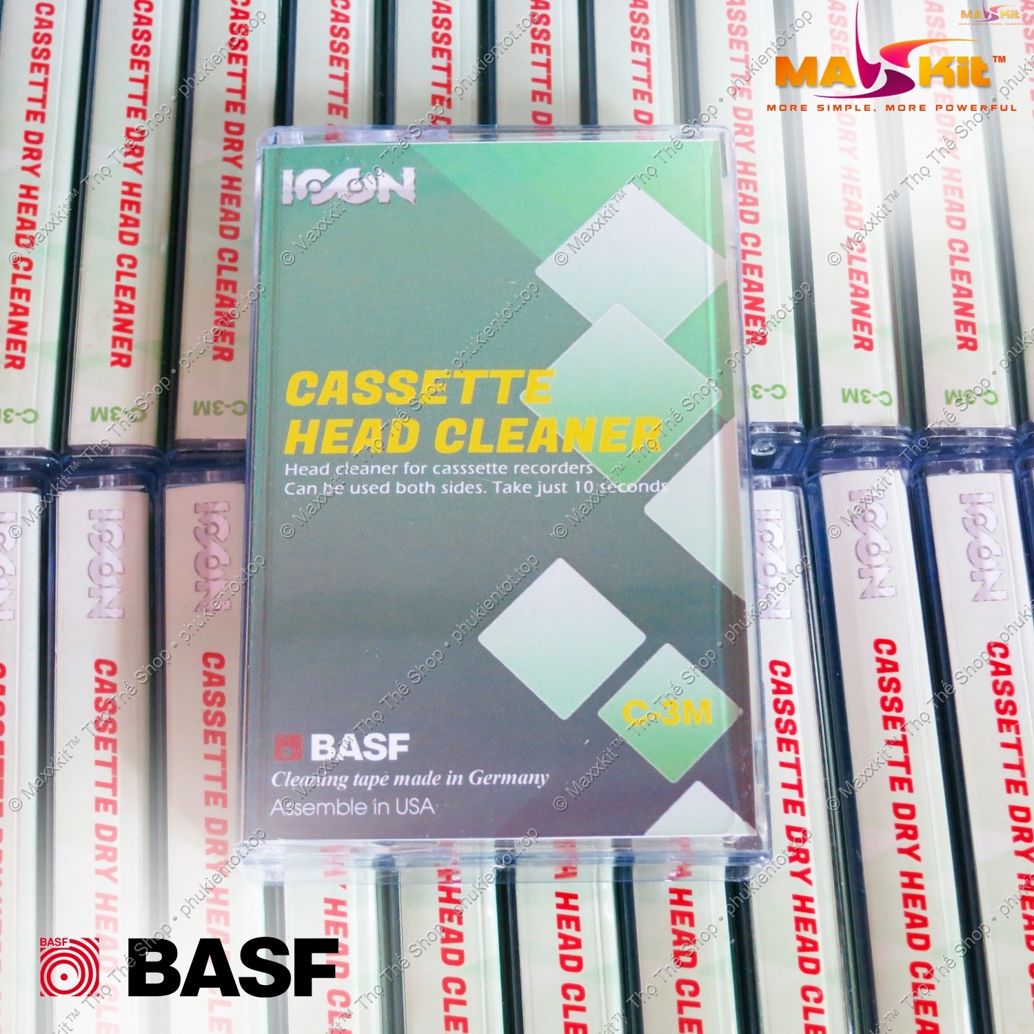Băng lau đầu từ cassette dạng khô ICON Cassette Head Cleaner BASF