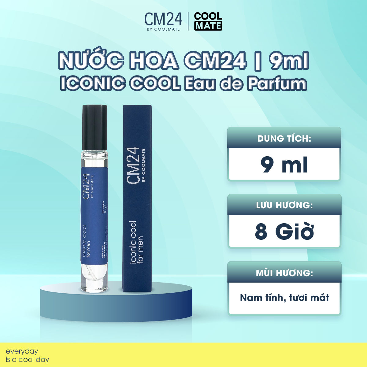 [HÀNG TẶNG KHÔNG BÁN]Nước hoa CM24 ICONIC COOL Eau de Parfum 9ml