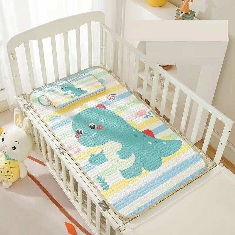 Chiếu điều hoà cao su non cho bé, Chiếu điều hoà TẶNG KÈM GỐI cùng bộ êm ái thoáng mát