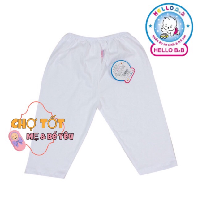 Quần dài cotton trắng cho bé hello b&b