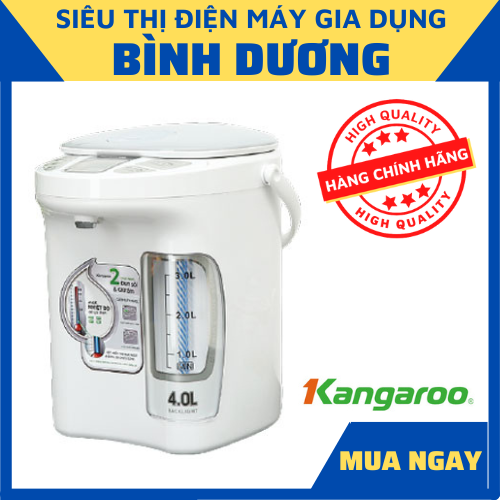 Bình thủy điện kangaroo kg4k1 4l bh 12 tháng chất liệu vỏ, ruột bình: nhựa inox 304 công suất cao 800w, đun sôi nước nhanh chóng, tiết kiệm thời gian