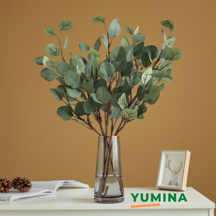 Lá khuynh diệp giả trang trí nhà cửa siêu xinh, Cành Bạch Đàn giả giống thật nhiều nhánh xum xuê decor phòng, tiệc cưới, sự kiện, homestay