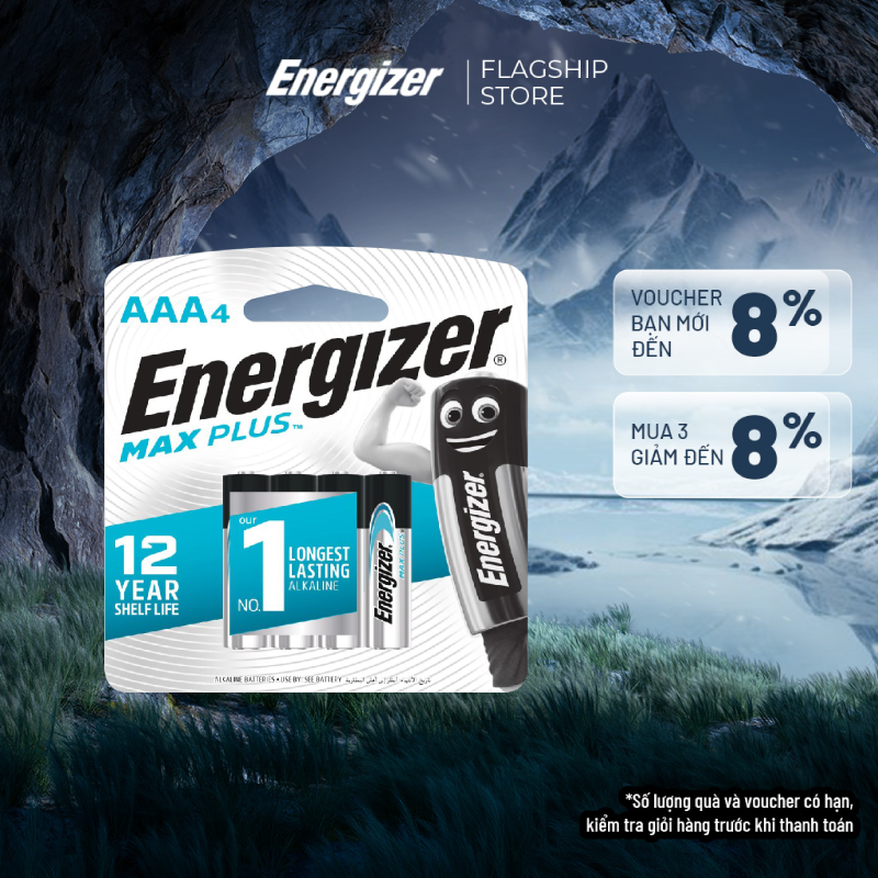 Pin aaa energizer max plus ep92 bp4 - vỉ 4 viên