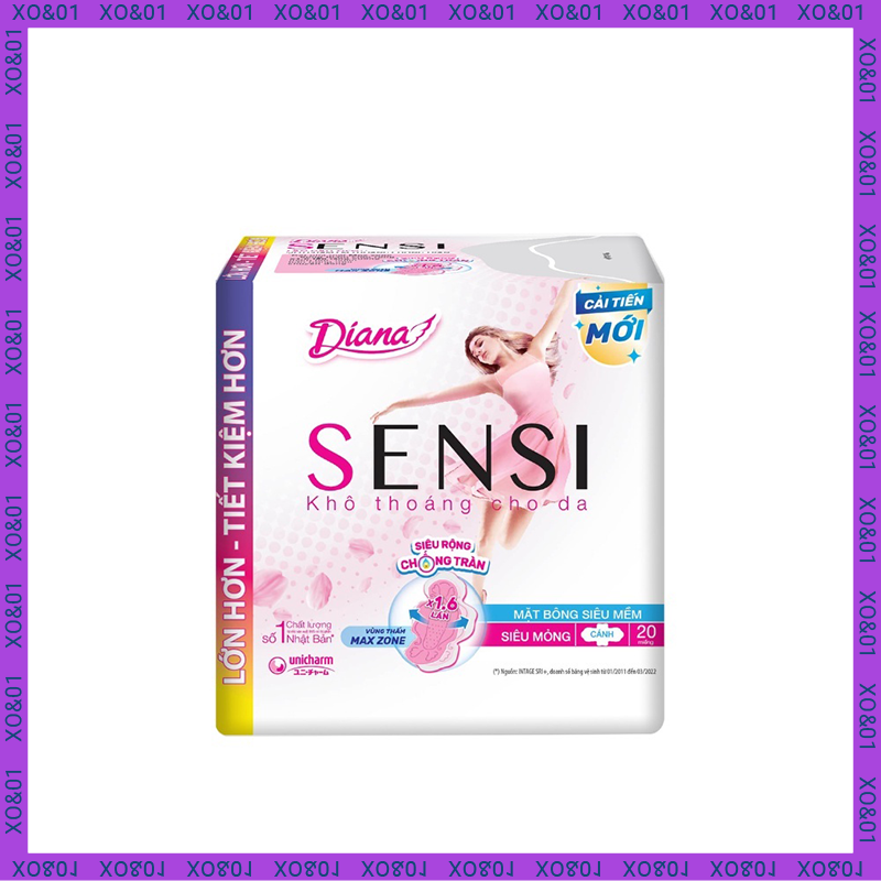 HB Băng vệ sinh Diana Sensi siêu mỏng cánh 23 cm