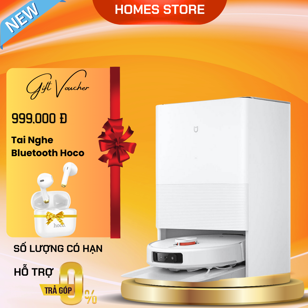 Robot Hút Bụi Lau Nhà Xiaomi Mijia M30 Pro - 2024 Lực Hút 7000 Pa Tự Giặt Giẻ, Bơm Nước Và Sấy Khô Nhiệt Độ Cao Diện Tích Hoạt Động 300m2 Lực Hút 4000 Pa Công Suất 60 W - Hàng Chính Hãng