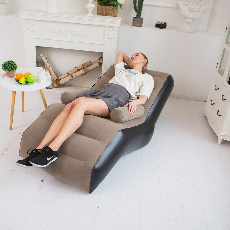 Ghế nệm hơi sofa tựa lưng có tay vịn cao cấp, ghế đọc sách, ghế nghỉ ngơi thư giãn, ghế lười. chất liệu bọc nhung mềm mịn êm ái.