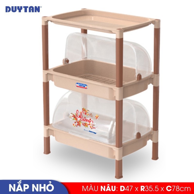 Kệ nắp nhỏ nhựa DUY TÂN 2 ngăn (47 x 35.5 x 78 cm) - 04090 - Giao màu ngẫu nhiên
