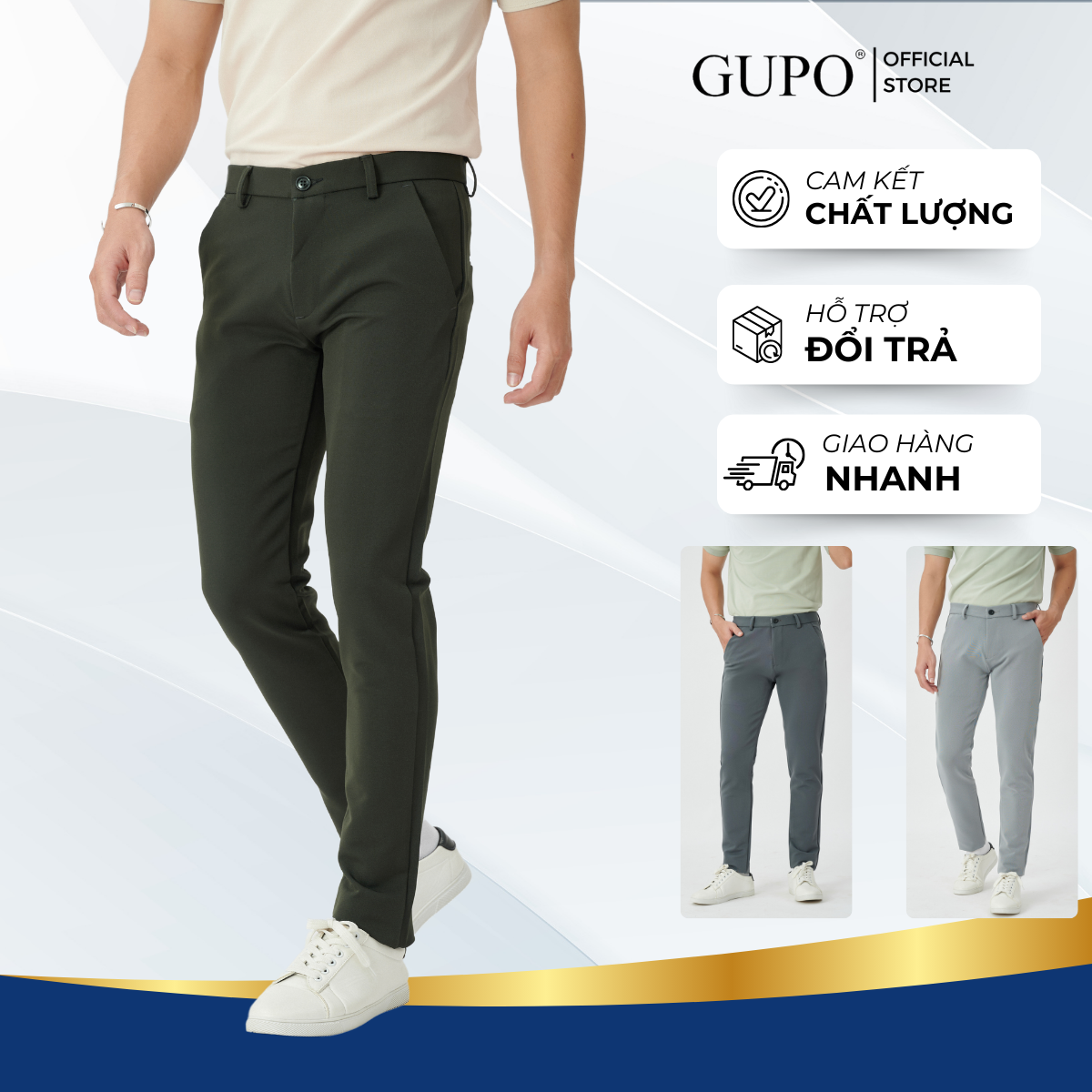 Quần Âu Nam Bigsize Ống Côn Cotton Co Giãn 4 Chiều Body Công Sở Đi Học Hàn Quốc