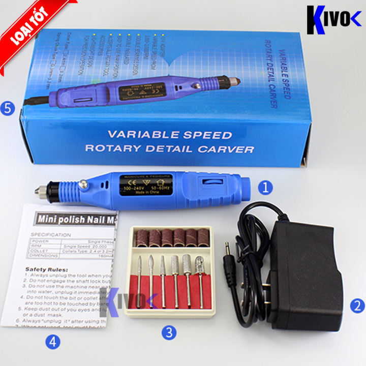 Máy mài móng tay mini làm nail loại tốt 12v - máy mài khắc mini đa năng có thể đánh bóng kim loại, mài dao, mài kéo, khắc gỗ,