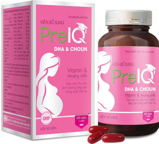 Viên bầu PreIQ DHA & Cholin – Hỗ trợ bổ sung dưỡng chất cho mẹ bầu (Hộp 30 viên)