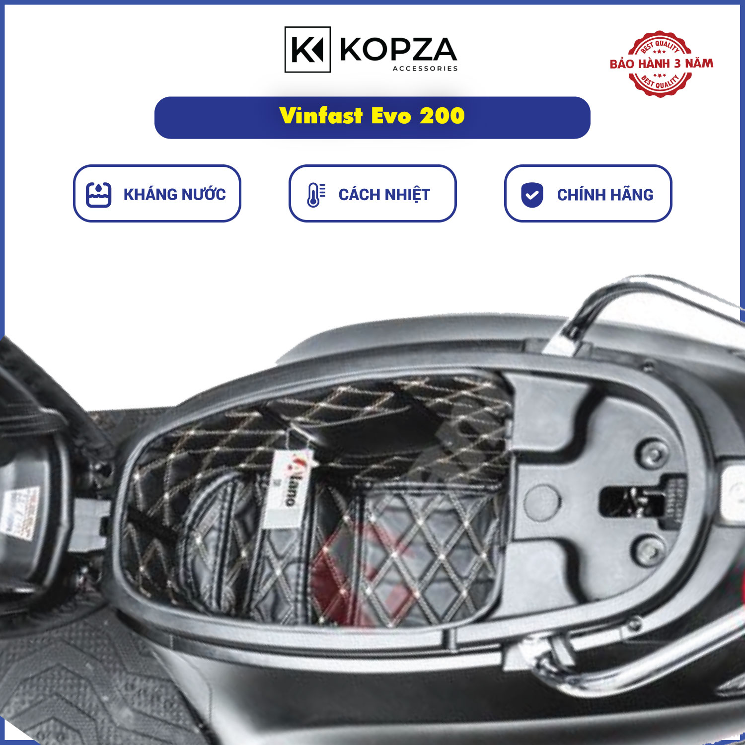 Lót cốp da xe máy vinfast evo 200 cách nhiệt, chống sốc- kopza