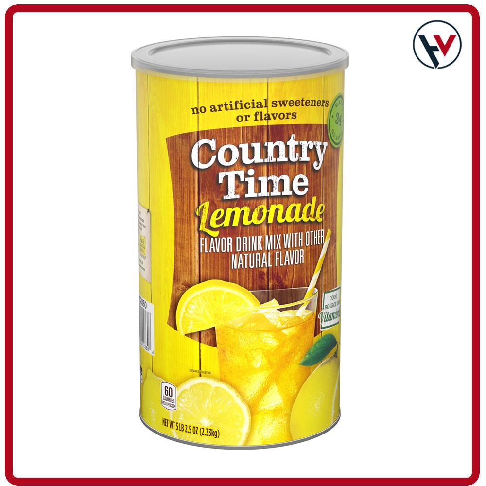 Date 5.2025 Bột Nước Chanh Country Time Drink Mix Lemonade 2.33Kg