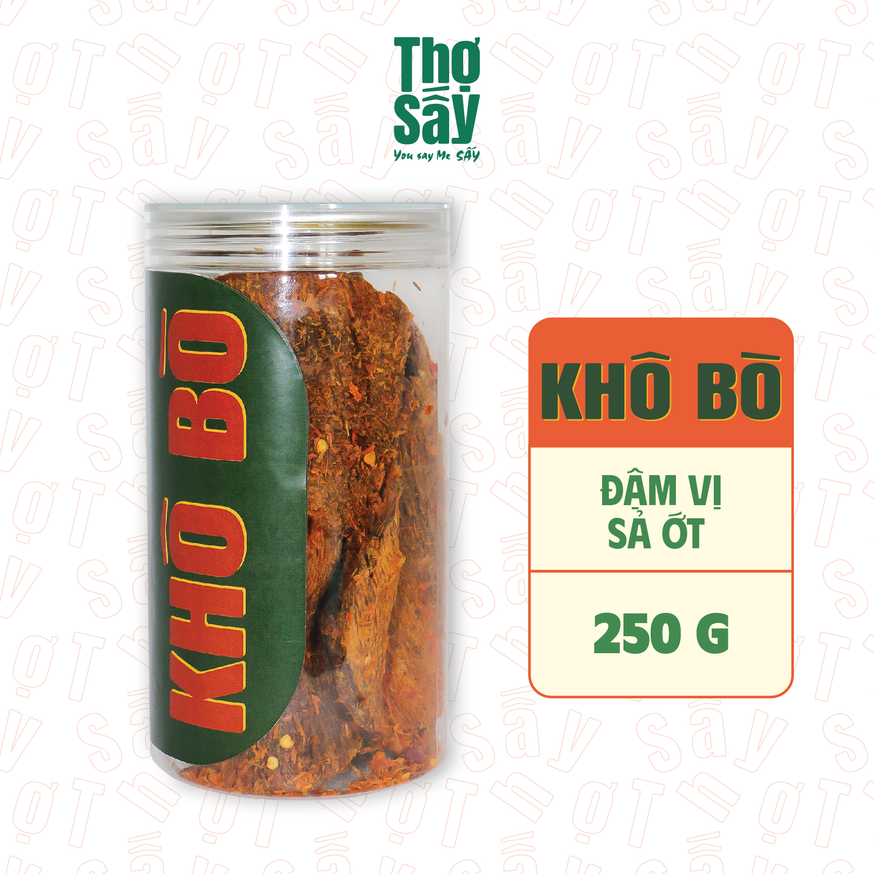 Khô bò thợ sấy - hũ 250g